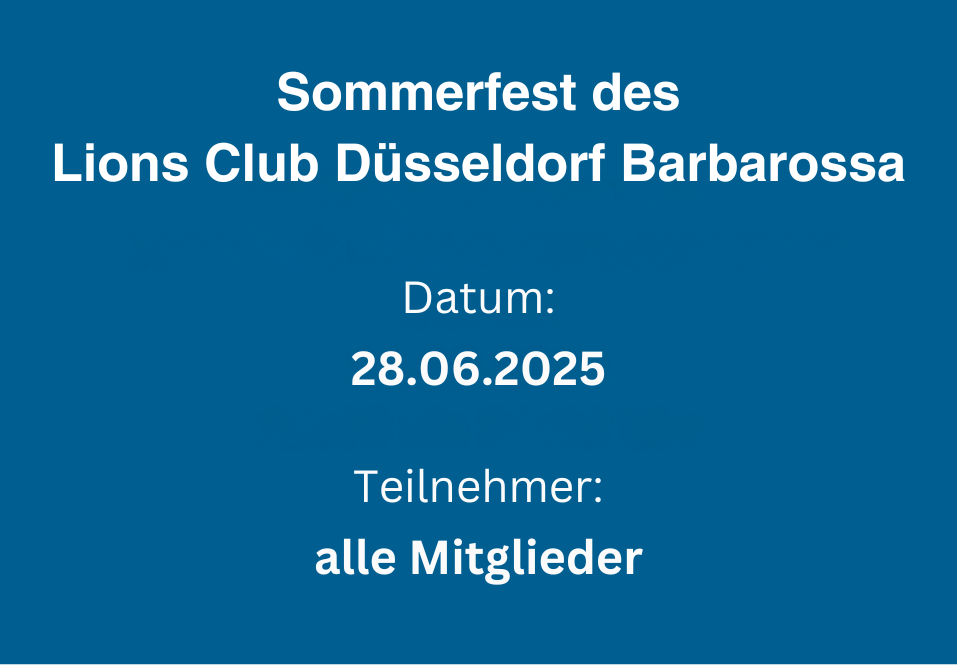 Sommerfest des Lions Club Düsseldorf Barbarossa