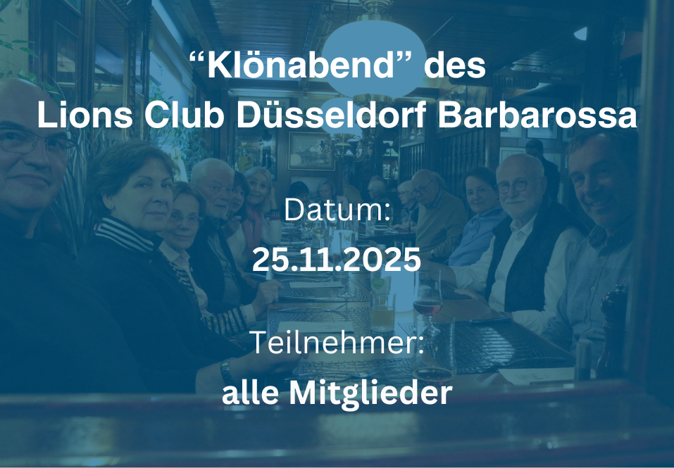 Klönabend des Lions-Club Düsseldorf Barbarossa