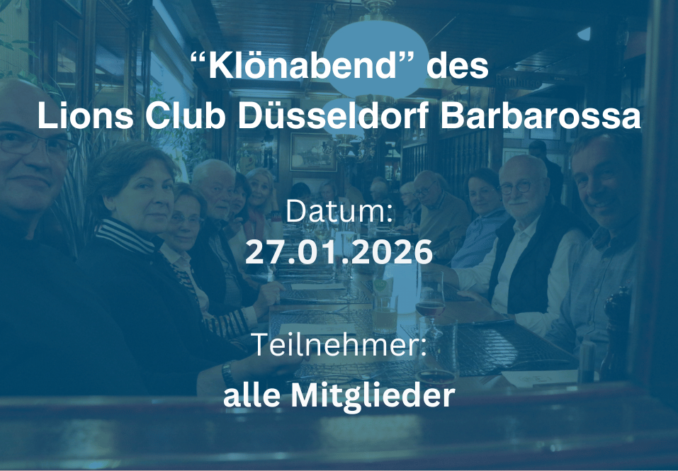 Kloenabend des Lions Club Barbarossa Düsseldorf am 27.01.2026