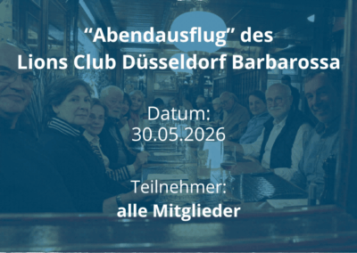 Mitgliederversammlung des LIONS-Club Düsseldorf Barbarossa