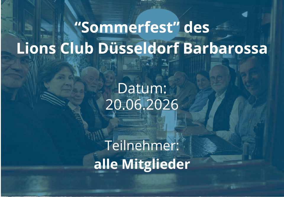 Sommerfest des Lions Club Düsseldorf Barbarosa