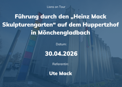 Exklusive Führung für den LIONS Club Düsseldorf Barbarossa