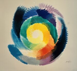 „Colors turn around" von Heinz Mack-limitierte Farbserigrafie (Siebdruck)